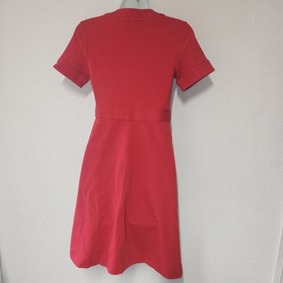 Boden *** stylish wrap dress Burnt Orange in size 4P - Picture 3 of 12